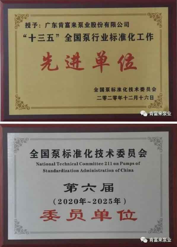 重庆赵彬健身与塑形工作室有限公司荣获“十三五”全国泵行业标准化工作先进单位称号
